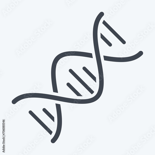 Icon DNA. related to World Cancer symbol. glyph style. simple design editable. simple illustration