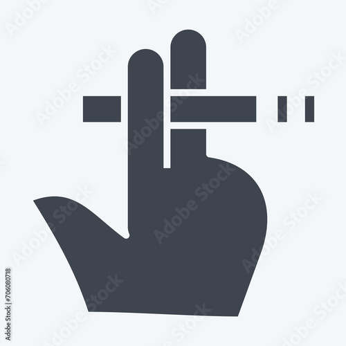 Icon Smoke. related to World Cancer symbol. glyph style. simple design editable. simple illustration