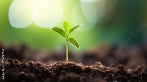 Closeup of a sprouting seedling, representing the potential for growth and development within oneself on a personal and professional level.