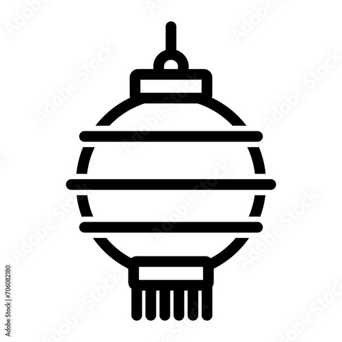 Lunar new year icon. Traditional chinese lantern