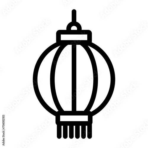 Lunar new year icon. Traditional chinese lantern