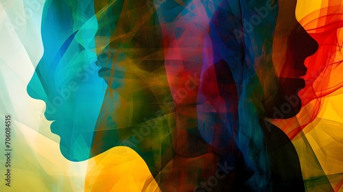 Melancholic Mood Disorder Abstract Illustration.  (Generative AI).