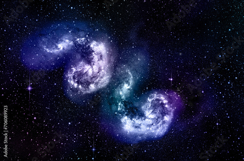 A space of the galaxy ,atmosphere with stars at dark background	