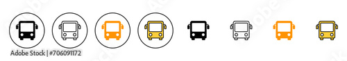 Bus icon set vector. bus sign and symbol. transport symbol