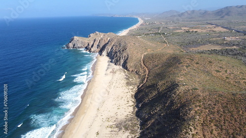DRONE PHOTOGRAPHY ON THE ROAD FROM LOS CABOS TO LA PAZ IN BAJA CALIFORNIA SUR MEXICO
