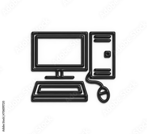 computer monitor with mouse