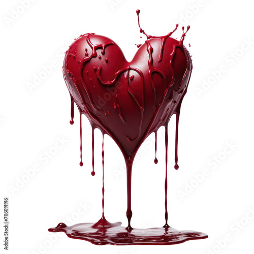 red heart bleeding, melting heart