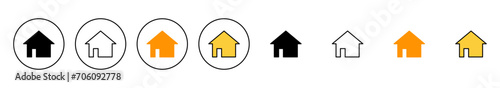 House icon set vector. Home sign and symbol