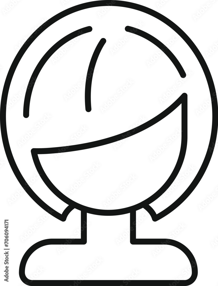Cute model wig icon outline vector. Face fashion head. Style young long Cute model wig icon outline vector. Face fashion head. Style young long
