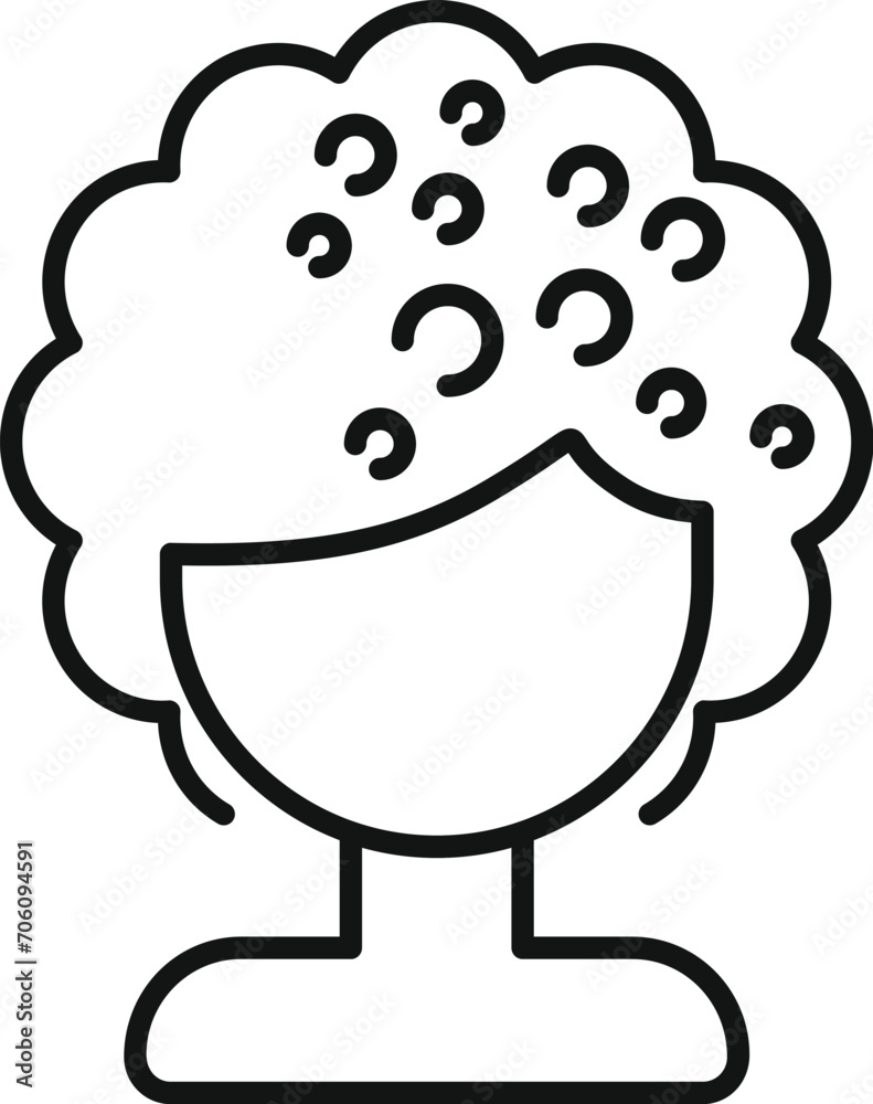 Wig face fashion icon outline vector. Fake short style. Elegance trend Wig face fashion icon outline vector. Fake short style. Elegance trend