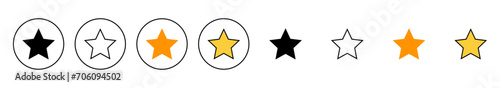 Star Icon set vector. rating sign and symbol. favourite star icon