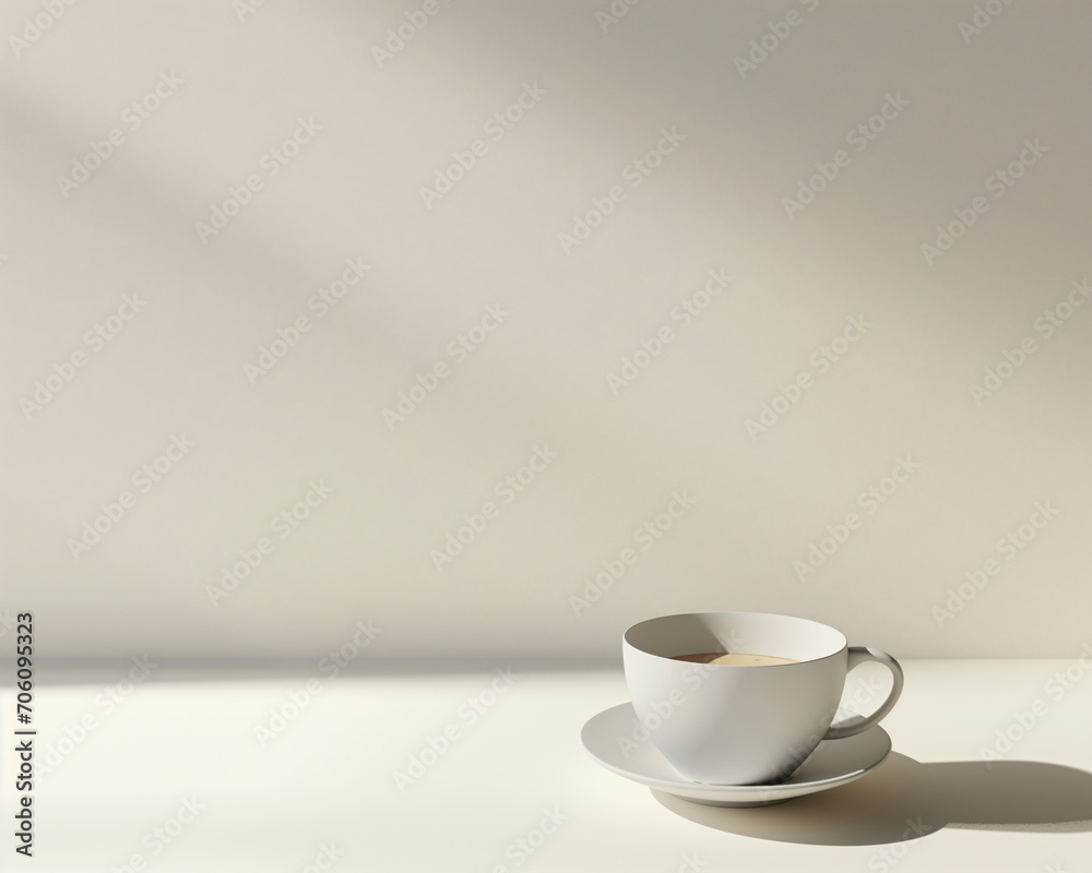 isolated cup of coffee in warm morning light isolated cup of coffee in warm morning light