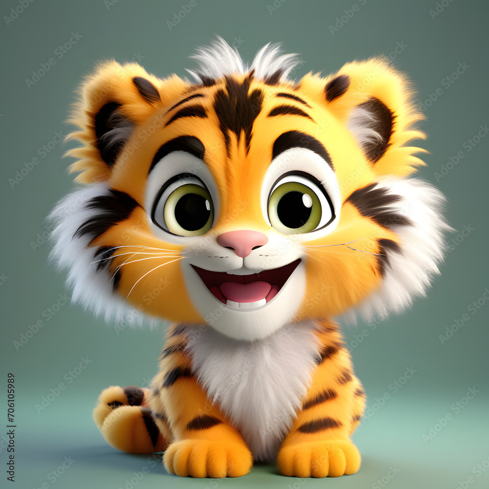 Tiger smiling 002. Generate Ai Tiger smiling 002. Generate Ai