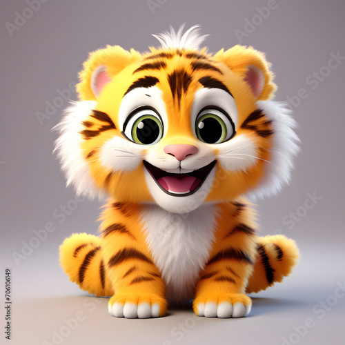 Tiger smiling 004. Generate Ai