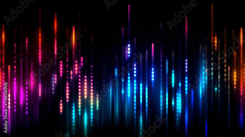 Abstract Neon Light Ray Bright Space Warp Energy Colorful Background