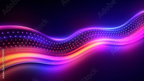 Abstract Neon Light Ray Bright Space Warp Energy Colorful Background
