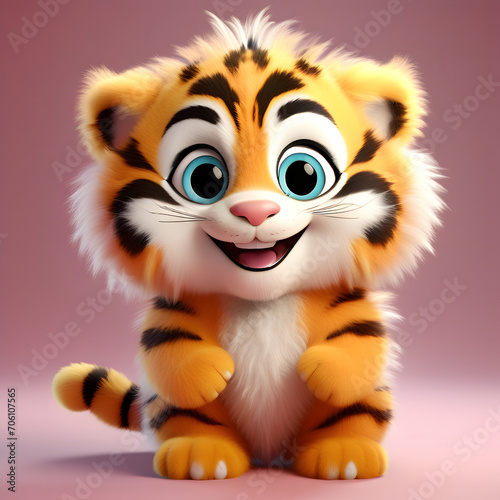 Tiger smiling 021. Generate Ai