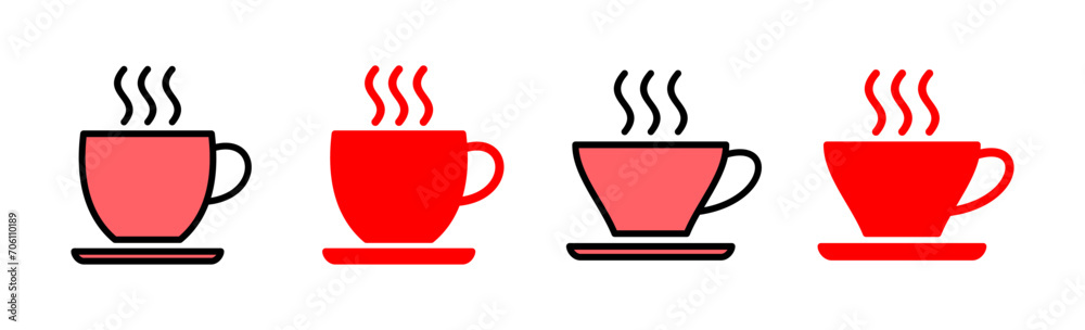 coffee cup icon set illustration. cup a coffee sign and symbol coffee cup icon set illustration. cup a coffee sign and symbol