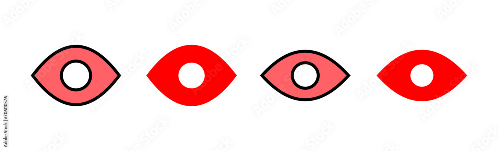 Eye icon set illustration. Eye sign and symbol. Look and Vision icon. Eye icon set illustration. Eye sign and symbol. Look and Vision icon.