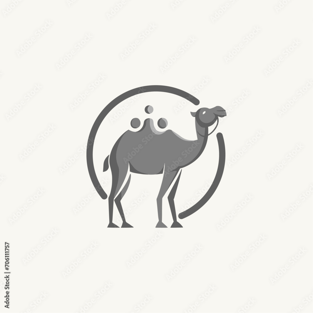 Obraz premium Minimalist Modern Camel Logo