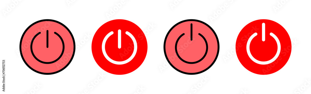 Power icon set illustration. Power Switch sign and symbol. Electric power Power icon set illustration. Power Switch sign and symbol. Electric power