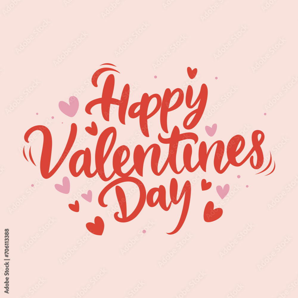 happy valentines day Lettering