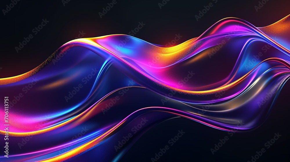 Naklejka premium Abstract fluid liquid curved wave background