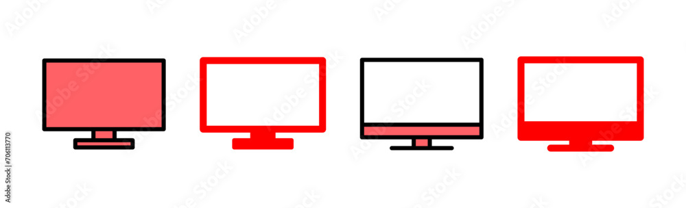 Tv icon set illustration. television sign and symbol Tv icon set illustration. television sign and symbol