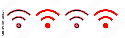 Wifi icon set illustration. signal sign and symbol. Wireless  icon