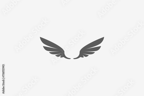 Wallpaper Mural Illustration vector graphic of wings silhouette logo Torontodigital.ca