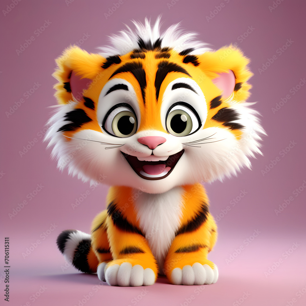 Tiger smiling 027. Generate Ai