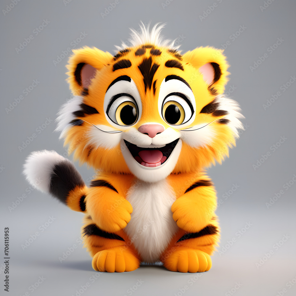 Tiger smiling 033. Generate Ai Tiger smiling 033. Generate Ai