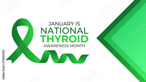 National Thyroid Disease awareness month. January is thyroid disease awareness month. background, banner, card, cover, brochure, flyer, backdrop, landing page, poster, template. Vector illustration.