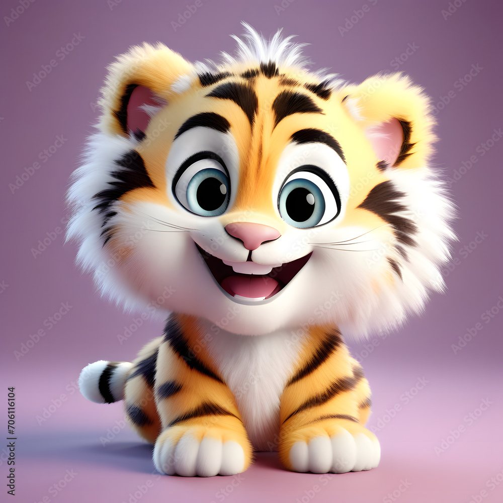 Tiger smiling 035. Generate Ai