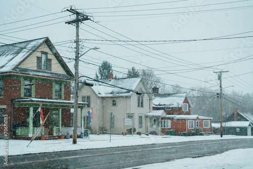 Snowy scene in Springville, New York
