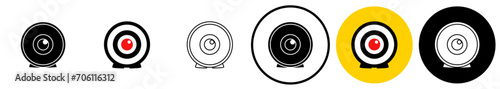 set CCTV icon sign. Video surveillance security cameras logo design vector illustration