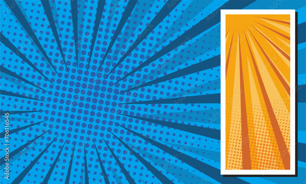 Obraz premium Comic blank template background. vector illustration