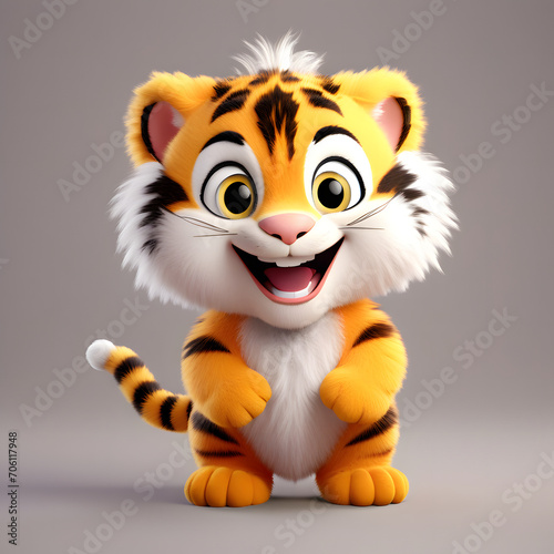 Tiger smiling 055. Generate Ai