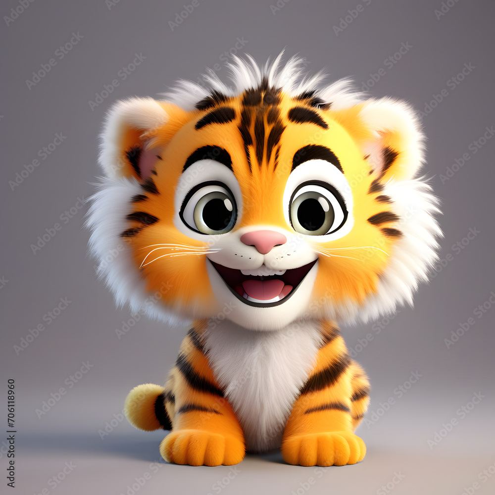 Tiger smiling 071. Generate Ai