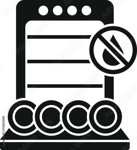 No water dishwasher icon simple vector. Man home kit. Fixing online worker