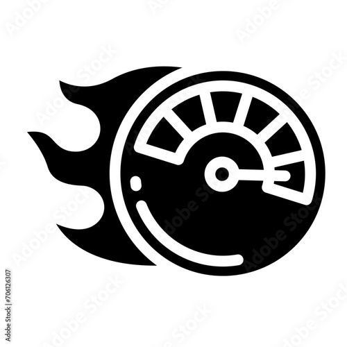speedometer flaming