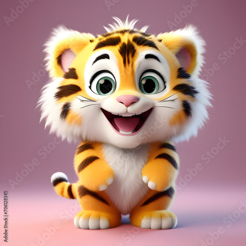 Tiger smiling 087. Generate Ai