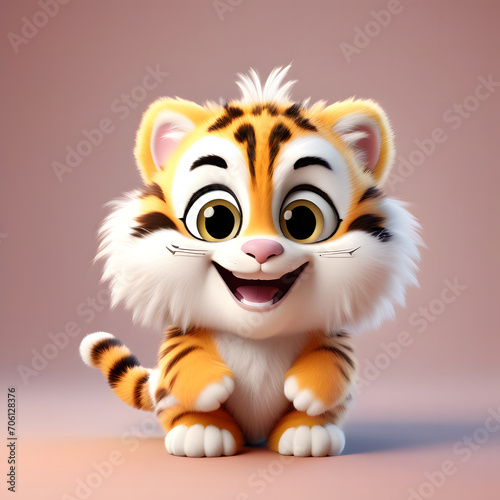 Tiger smiling 088. Generate Ai