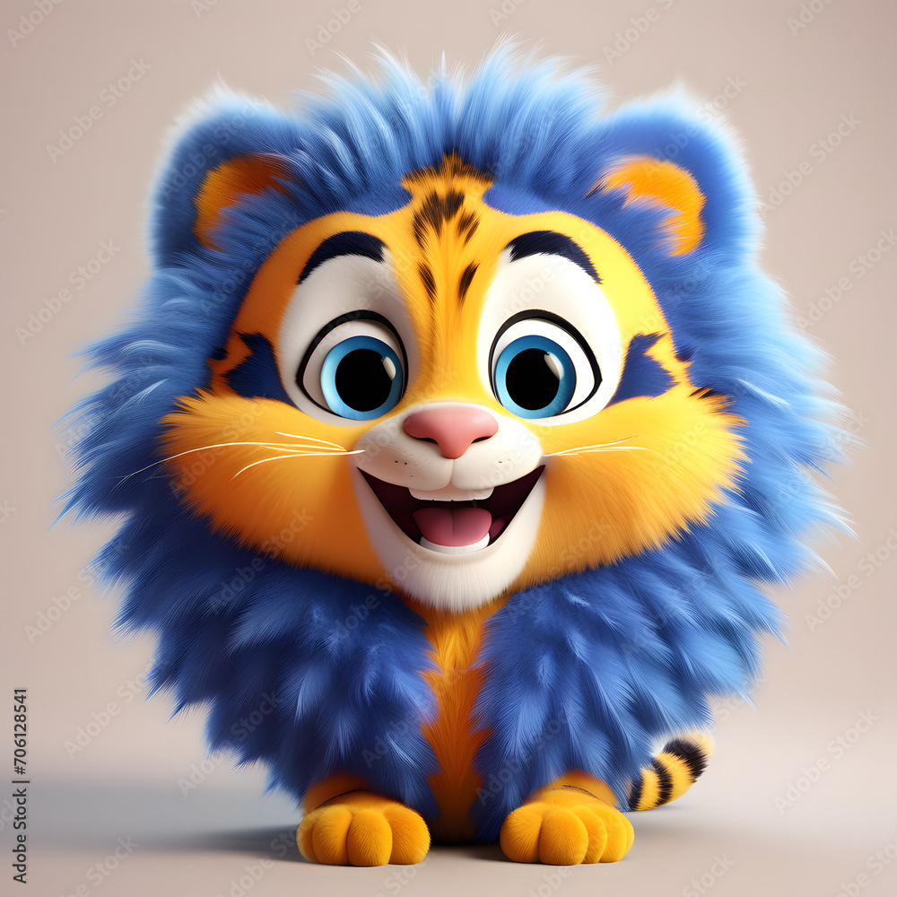 Tiger smiling 091. Generate Ai