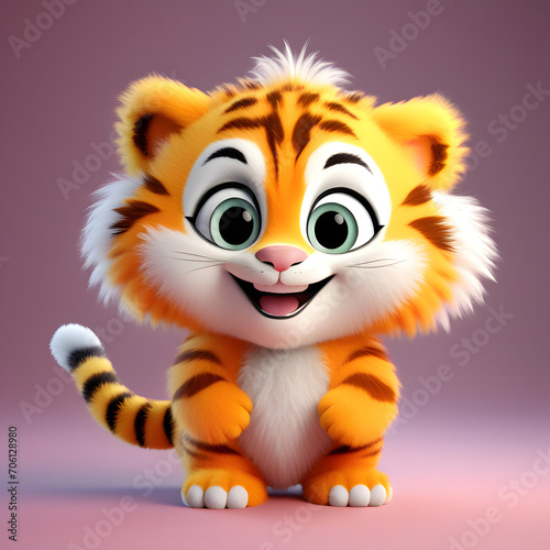 Tiger smiling 099. Generate Ai