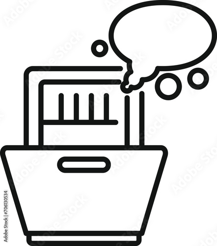 Smoke dishwasher work icon outline vector. Service work at home. Home fix