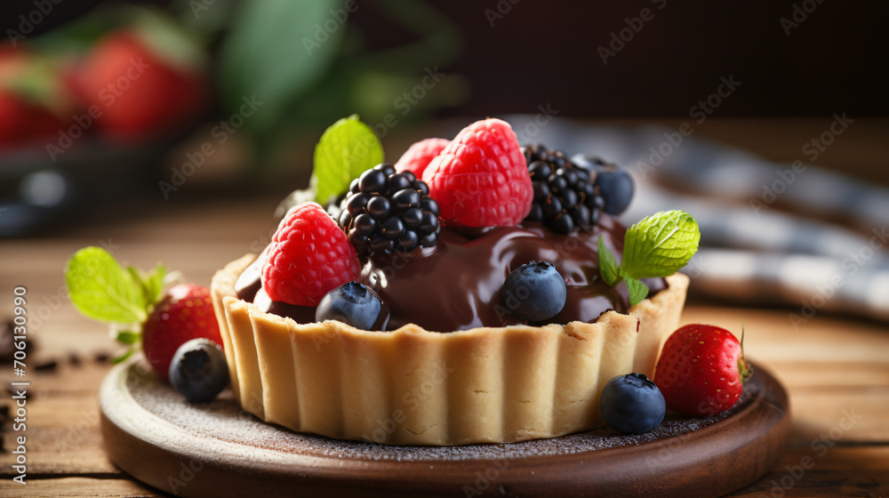  Vanilla french tartlet pastry with straight sharp