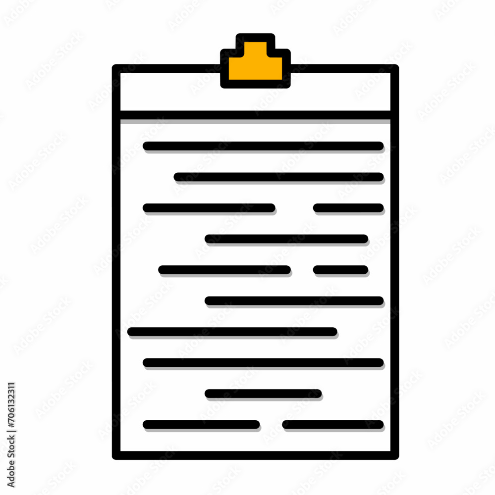 Clipboard icon, on white background. Suitable for checklists or journal lists. Flat style design vector illustration Clipboard icon, on white background. Suitable for checklists or journal lists. Flat style design vector illustration