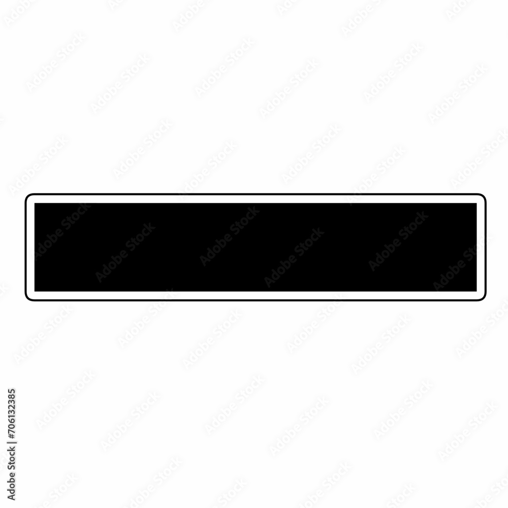 Black sign or warning pole. Vector Illustration. On a white background Black sign or warning pole. Vector Illustration. On a white background