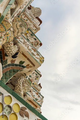 Deatail of the Central Pagoda at Wat Arun - the Temple of Dawn in Bangkok photo